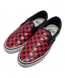 OTW by Vans×OTW（オーティーダブリュー バイ バンズ×オーティーダブリュー）の古着「Classic Slip-On 98 Vibram/クラシック スリッポン 98 ヴィブラム」｜ブラック×レッド