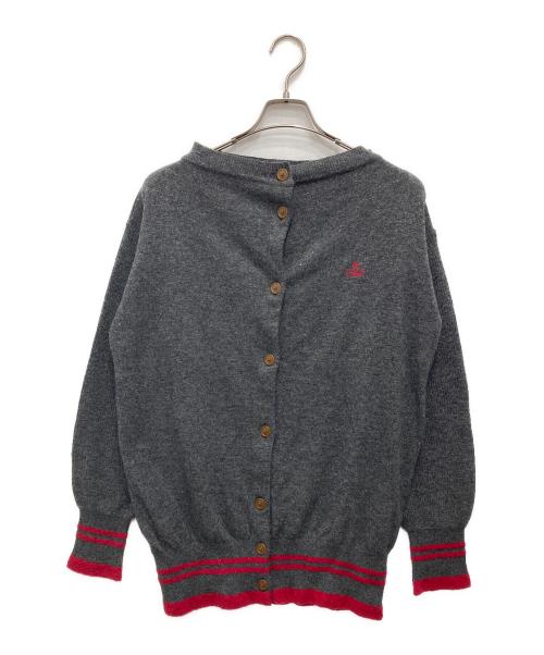 Vivienne Westwood（ヴィヴィアンウエストウッド）Vivienne Westwood (ヴィヴィアンウエストウッド) ハッピーベア オーブ刺繍カーディガン グレー サイズ:00の古着・服飾アイテム