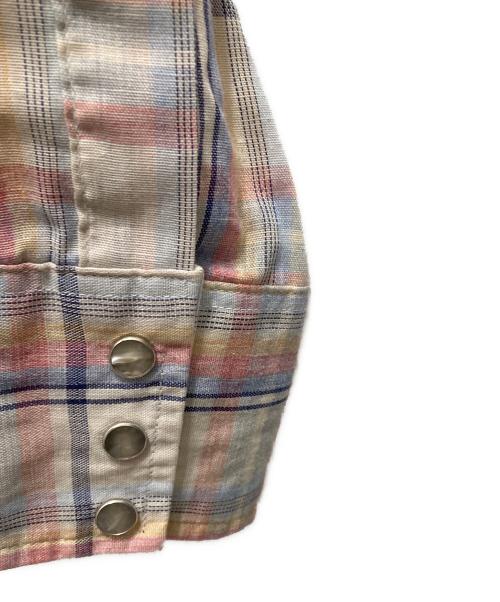 Wrangler（ラングラー）Wrangler (ラングラー) 70's 襟芯チェックウエスタンシャツ マルチカラー サイズ:ｻｲｽﾞ表記なしの古着・服飾アイテム