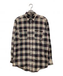 RRL（ダブルアールエル）の古着「90's 三つ星チェックシャツ」｜ベージュ×ブラック