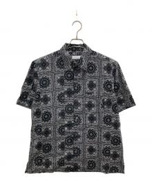 BARNEYS NEWYORK（バーニーズ・ニューヨーク）の古着「ペイズリーS/Sシャツ」｜ブラック