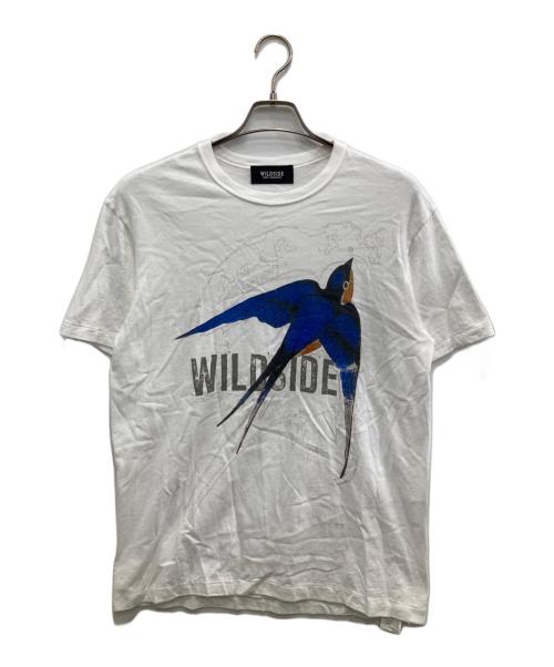WILDSIDE YOHJI YAMAMOTO（ワイルドサイド ヨウジ ヤマモト）WILDSIDE YOHJI YAMAMOTO (ワイルドサイド ヨウジ ヤマモト) Swallow White T-Shirt/スワロー ホワイト ティーシャツ ホワイト サイズ:Lの古着・服飾アイテム