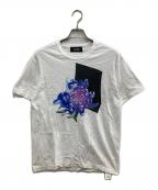 WILDSIDE YOHJI YAMAMOTOワイルドサイド ヨウジ ヤマモト）の古着「BLUE CHRYSANTHEMUM White T-Shirt/ブルー クリサンセマム ホワイト ティーシャツ」｜ホワイト