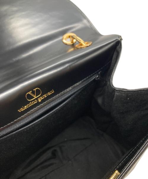 VALENTINO GARAVANI（ヴァレンティノ・ガラヴァーニ）VALENTINO GARAVANI (ヴァレンティノ・ガラヴァーニ) レザーハンドバッグ ブラックの古着・服飾アイテム