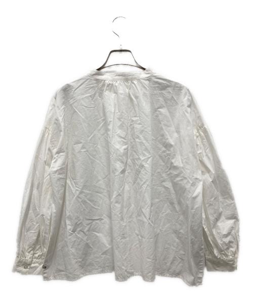 HUIS（ハウス）huis (ハウス) オーガニックコットンバルーンスリーブワイドブラウス ホワイト サイズ:Fの古着・服飾アイテム