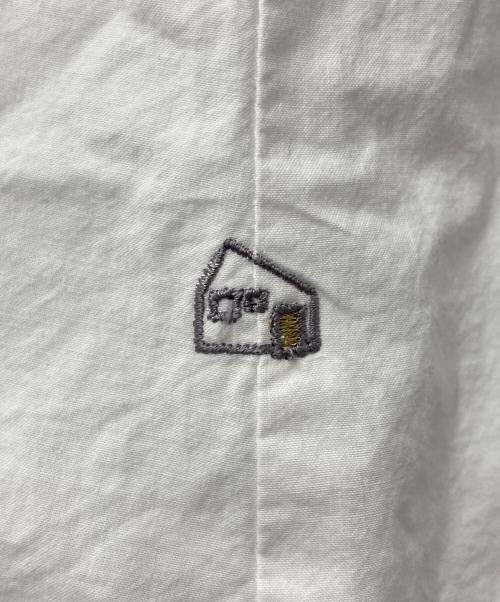 HUIS（ハウス）huis (ハウス) オーガニックコットンバルーンスリーブワイドブラウス ホワイト サイズ:Fの古着・服飾アイテム