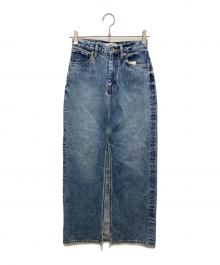 Whim Gazette（ウィムガゼット）の古着「denimスリットスカート」｜インディゴ