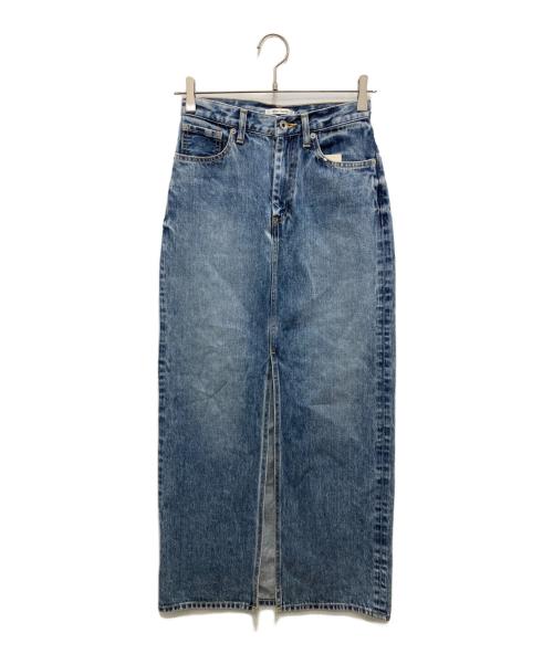 Whim Gazette（ウィムガゼット）Whim Gazette (ウィムガゼット) denimスリットスカート インディゴ サイズ:36の古着・服飾アイテム