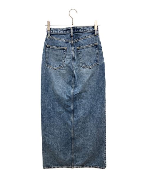 Whim Gazette（ウィムガゼット）Whim Gazette (ウィムガゼット) denimスリットスカート インディゴ サイズ:36の古着・服飾アイテム
