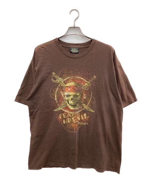 DISNEY（ディズニー）Disney (ディズニー) ムービーTシャツ ブラウン サイズ:XLの古着・服飾アイテム