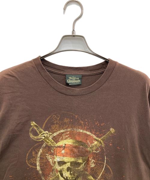 DISNEY（ディズニー）Disney (ディズニー) ムービーTシャツ ブラウン サイズ:XLの古着・服飾アイテム