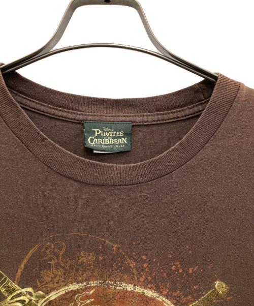 DISNEY（ディズニー）Disney (ディズニー) ムービーTシャツ ブラウン サイズ:XLの古着・服飾アイテム