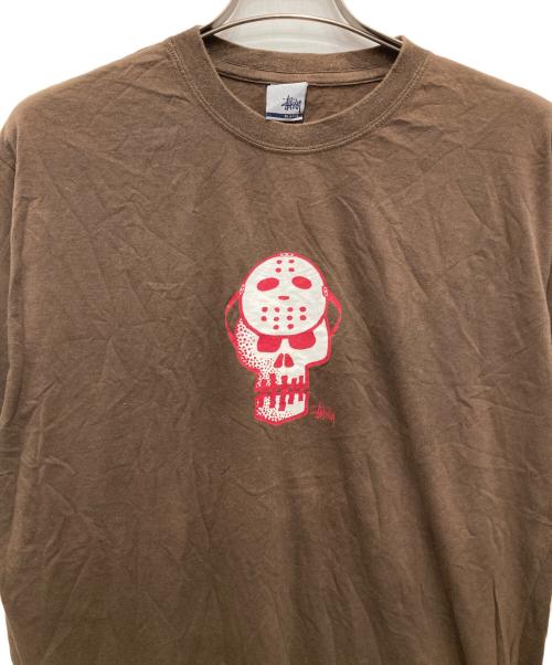 stussy（ステューシー）stussy (ステューシー) 00sジェイソンスカルプリントTシャツ ブラウン サイズ:XLARGEの古着・服飾アイテム