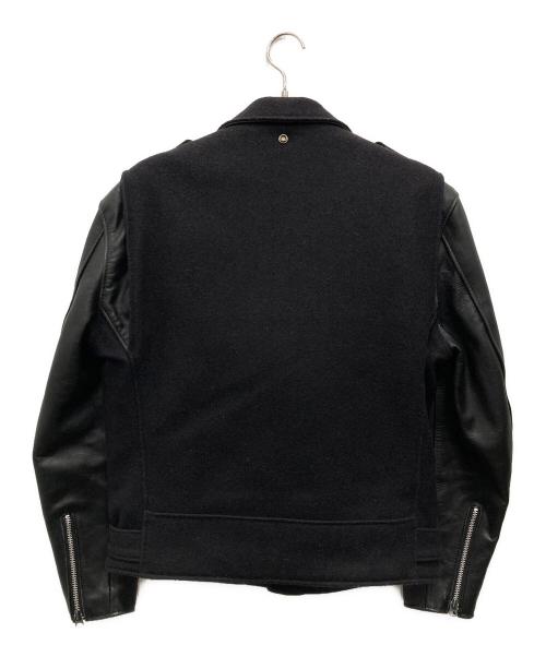 Schott（ショット）Schott (ショット) ワンスター メルトンレザーダブルライダースジャケット ブラック サイズ:42の古着・服飾アイテム