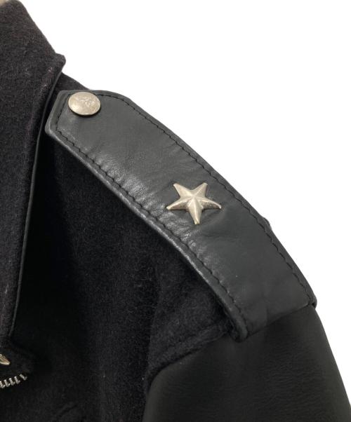 Schott（ショット）Schott (ショット) ワンスター メルトンレザーダブルライダースジャケット ブラック サイズ:42の古着・服飾アイテム