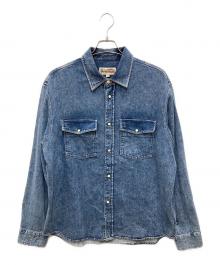 stussy（ステューシー）の古着「24SS Boxy Western Denim L/S Shirt/ボクシー ウェスタン デニム エルエス シャツ」｜インディゴ