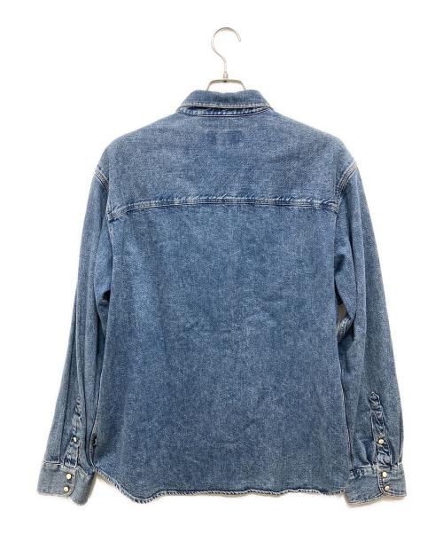 stussy（ステューシー）stussy (ステューシー) 24SS Boxy Western Denim L/S Shirt/ボクシー ウェスタン デニム エルエス シャツ インディゴ サイズ:Mの古着・服飾アイテム