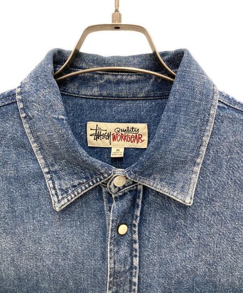 stussy（ステューシー）stussy (ステューシー) 24SS Boxy Western Denim L/S Shirt/ボクシー ウェスタン デニム エルエス シャツ インディゴ サイズ:Mの古着・服飾アイテム