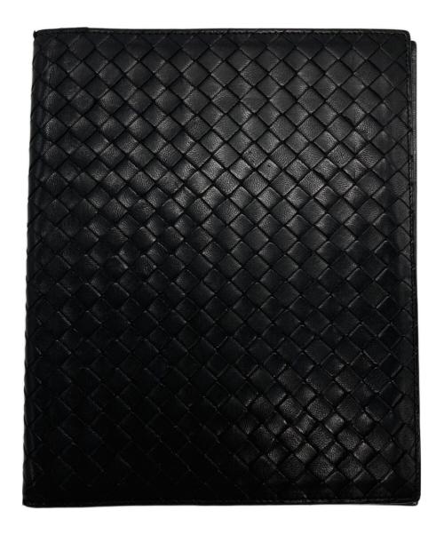 BOTTEGA VENETA（ボッテガベネタ）BOTTEGA VENETA (ボッテガベネタ) イントレチャートノートカバー ブラックの古着・服飾アイテム