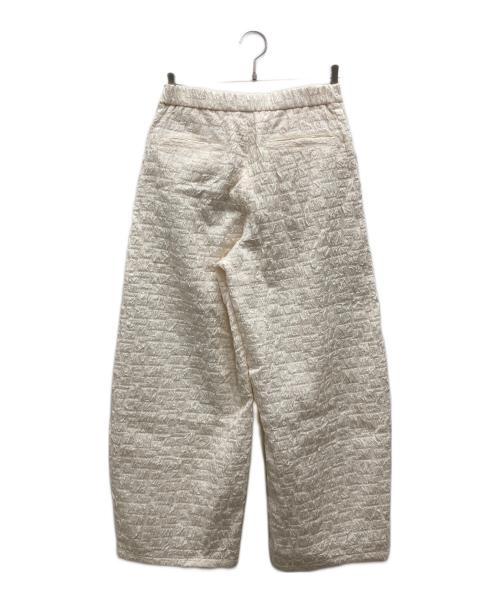 heliopole（エリオポール）heliopole (エリオポール) JACQUARD CURVY PANTS/ジャガード カーヴィー パンツ ホワイト サイズ:Ｓの古着・服飾アイテム