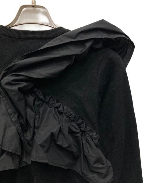 STYLE MIXER（スタイルミキサー）STYLE MIXER (スタイルミキサー) アシンメトリーフリルニットトップ ブラック サイズ:FREEの古着・服飾アイテム