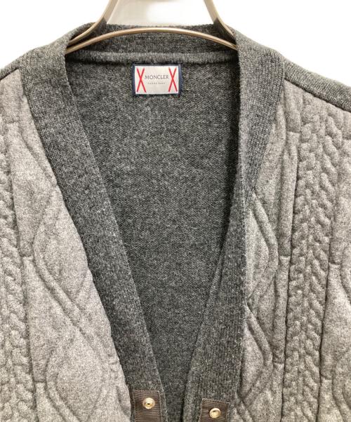 MONCLER GAMME BLEU（モンクレール ガム ブルー）MONCLER GAMME BLEU (モンクレール ガム ブルー) MAGLIONE TRICOT CARDIGAN/カーディガン/マリオーネ トリコ カーディガン グレー サイズ:Ｓの古着・服飾アイテム