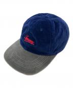 SUPREMEシュプリーム）の古着「velvet 2 tone 6 panel」｜ネイビー×グレー