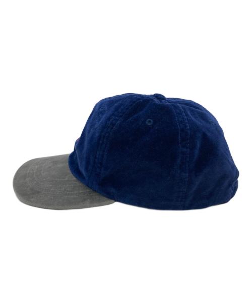 SUPREME（シュプリーム）Supreme (シュプリーム) velvet 2 tone 6 panel ネイビー×グレー サイズ:不明（実寸をご確認ください）の古着・服飾アイテム