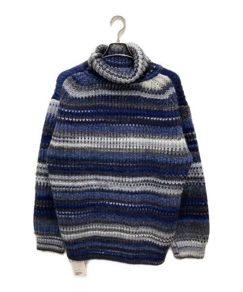 ATTISESSION（アティセッション）attisession (アティセッション) スペースダイタートルネックニット ネイビー サイズ:不明（実寸をご確認ください） 未使用品の古着・服飾アイテム