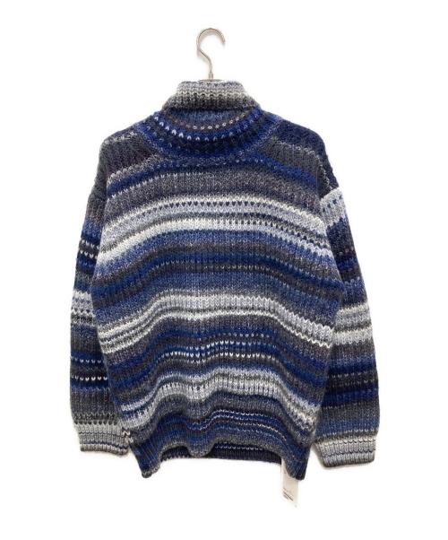 ATTISESSION（アティセッション）attisession (アティセッション) スペースダイタートルネックニット ネイビー サイズ:不明（実寸をご確認ください） 未使用品の古着・服飾アイテム
