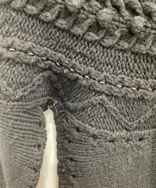 tricot COMME des GARCONS（トリココムデギャルソン）tricot COMME des GARCONS (トリココムデギャルソン) ビジュー付ニット ブラック サイズ:表記無し(実寸ご確認ください）の古着・服飾アイテム