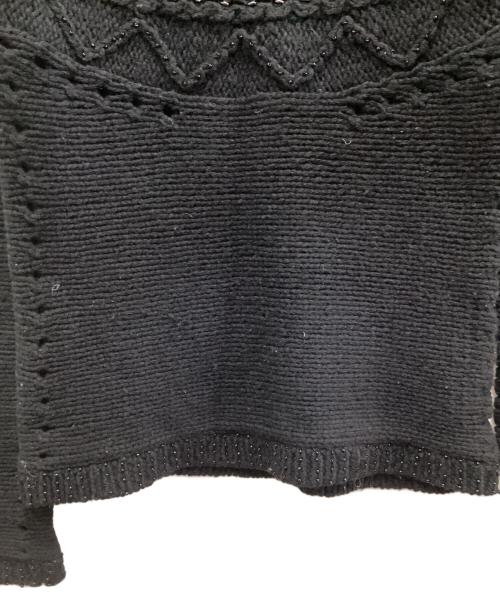 tricot COMME des GARCONS（トリココムデギャルソン）tricot COMME des GARCONS (トリココムデギャルソン) ビジュー付ニット ブラック サイズ:表記無し(実寸ご確認ください）の古着・服飾アイテム
