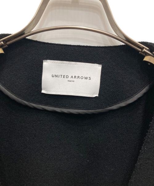 UNITED ARROWS TOKYO（ユナイテッドアローズトウキョウ）UNITED ARROWS TOKYO (ユナイテッドアローズトウキョウ) スムースVネックショートコート ブラック サイズ:不明（実寸をご確認ください）の古着・服飾アイテム