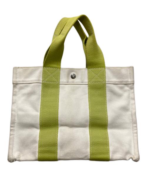 HERMES（エルメス）HERMES (エルメス) ボラボラPM ホワイト×グリーンの古着・服飾アイテム