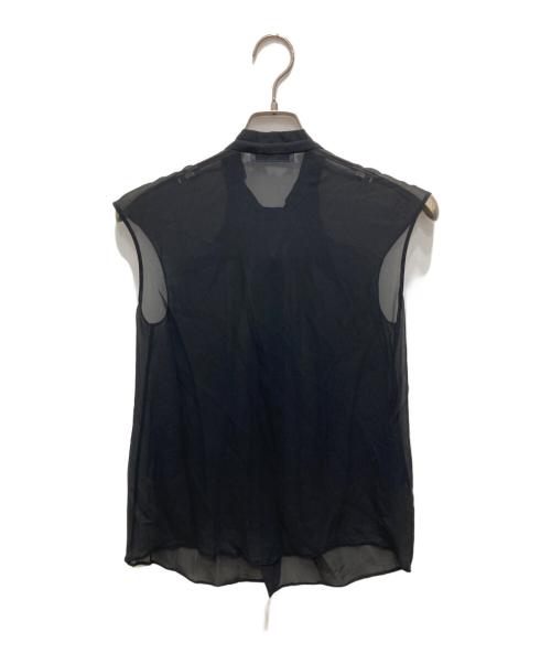 PRADA（プラダ）PRADA (プラダ) シルクブラウス ブラック サイズ:36の古着・服飾アイテム
