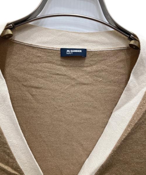 JIL SANDER NAVY（ジルサンダー ネイビー）JIL SANDER NAVY (ジルサンダー ネイビー) シルクカシミヤニットカーディガン ベージュ サイズ:XSの古着・服飾アイテム