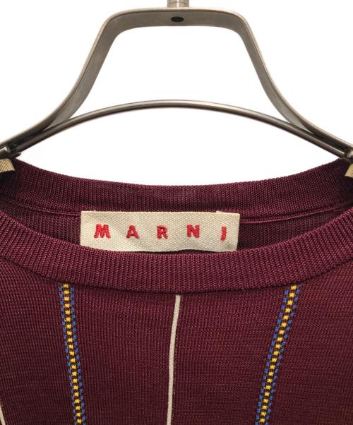 MARNI（マルニ）MARNI (マルニ) S/Sシルクニット ボルドー サイズ:38の古着・服飾アイテム