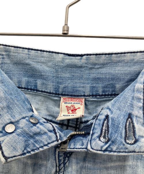 TRUE RELIGION（トゥルー レリジョン）TRUE RELIGION (トゥルー レリジョン) ショートデニムパンツ インディゴ サイズ:W25の古着・服飾アイテム