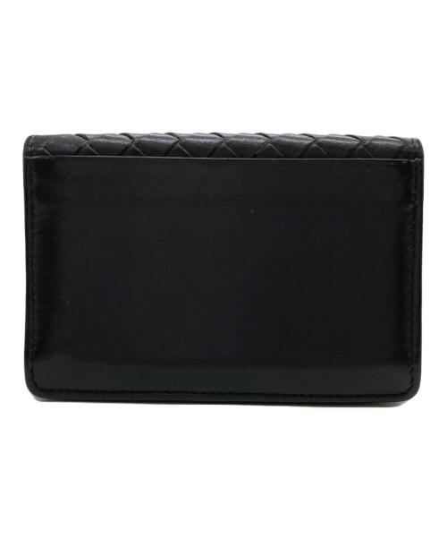 BOTTEGA VENETA（ボッテガベネタ）BOTTEGA VENETA (ボッテガベネタ) イントレチャートカードケース ブラックの古着・服飾アイテム