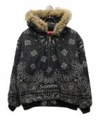 SUPREMEシュプリーム）の古着「Bandana Jacquard Denim Hooded Work Jacket」｜ブラック