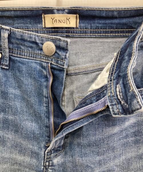 YANUK（ヤヌーク）YANUK (ヤヌーク) ワイドフレア デニムパンツ インディゴ サイズ:W23の古着・服飾アイテム