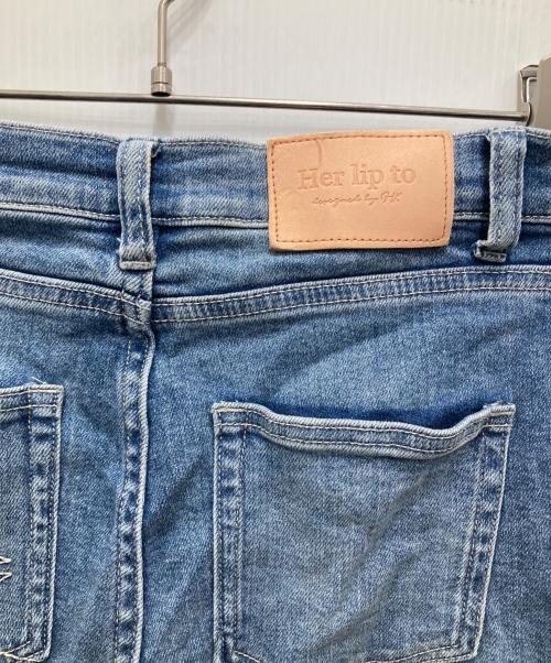HER LIP TO（ハーリップトゥ）Her lip to (ハーリップトゥ) New York High-Waisted Jeans/ニューヨーク ハイウエスト ジーンズ インディゴ サイズ:W25の古着・服飾アイテム