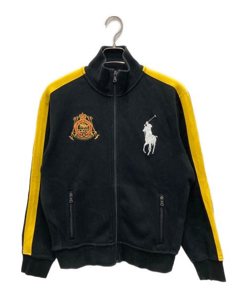 POLO RALPH LAUREN（ポロ・ラルフローレン）POLO RALPH LAUREN (ポロ・ラルフローレン) ビッグポニー刺繍スウェットジャケット ブラック サイズ:Lの古着・服飾アイテム