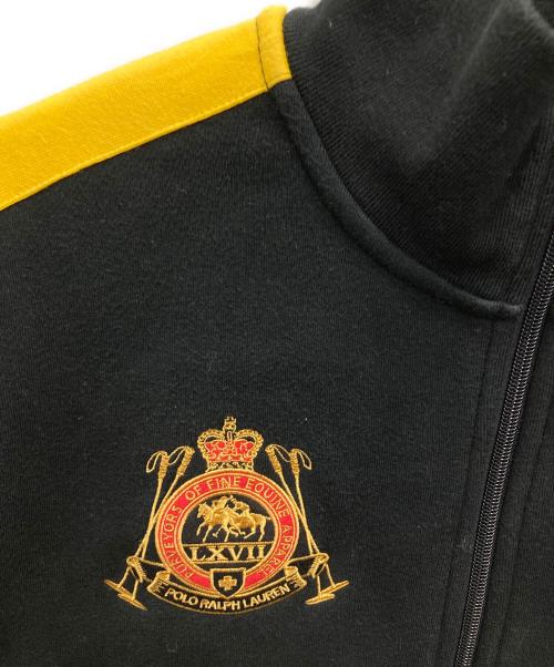 POLO RALPH LAUREN（ポロ・ラルフローレン）POLO RALPH LAUREN (ポロ・ラルフローレン) ビッグポニー刺繍スウェットジャケット ブラック サイズ:Lの古着・服飾アイテム