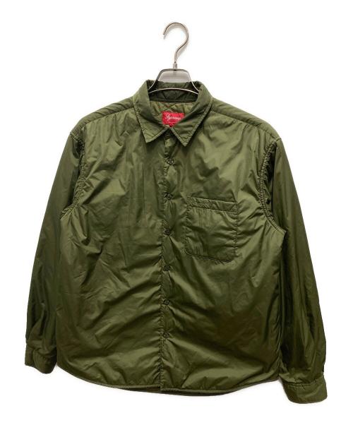 SUPREME（シュプリーム）Supreme (シュプリーム) 22AW Nylon Filled Shirt グリーン サイズ:Sの古着・服飾アイテム