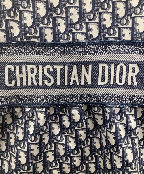 Christian Dior（クリスチャン ディオール）Christian Dior (クリスチャン ディオール) オブリークノースリーブワンピース ベージュ×ネイビー サイズ:F　36の古着・服飾アイテム