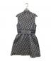 Christian Dior (クリスチャン ディオール) オブリークノースリーブワンピース ベージュ×ネイビー サイズ:F　36：150000円