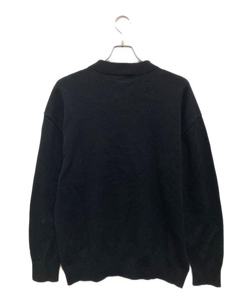 Snow peak（スノーピーク）snow peak (スノーピーク) Co/Ny/Pe Knit Crew Neck/コットン・ナイロン・ポリエステル・ニット・クルー・ネック ブラック サイズ:Lの古着・服飾アイテム