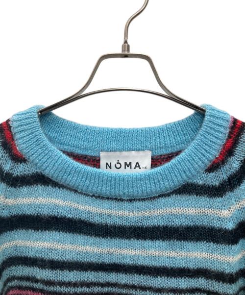 NOMA t.d.（ノーマティーディー）NOMA t.d. (ノーマティーディー) マルチストライプモヘアニット ブルー サイズ:1の古着・服飾アイテム
