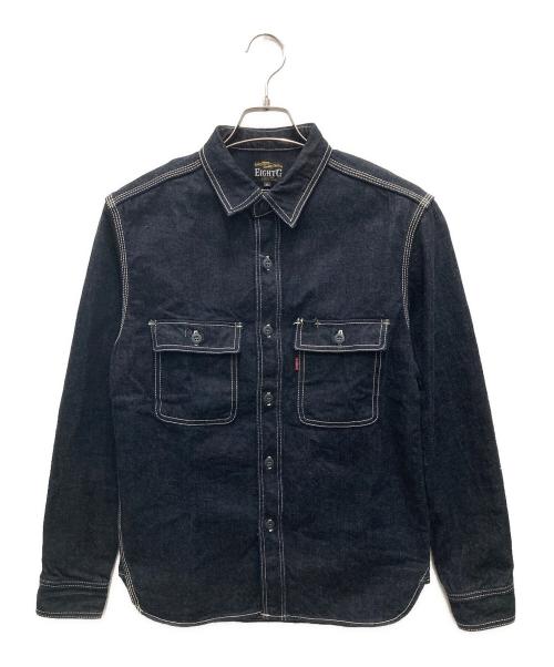 EIGHT G（エイトジー）EIGHT G (エイトジー) denim work shirt/デニム・ワーク・シャツ インディゴ サイズ:Mの古着・服飾アイテム